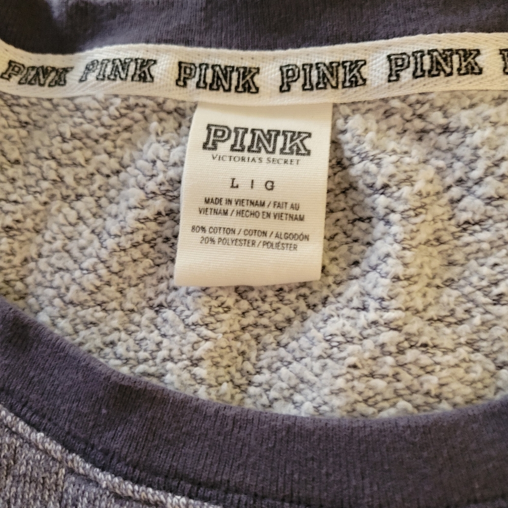 Victoria's Secret Pink Oversized Snowflake Sweater/Tunic Gray White Size Large - Picture 10 of 14